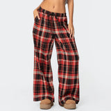 Streetwear-Style High Waist Baggy Pants