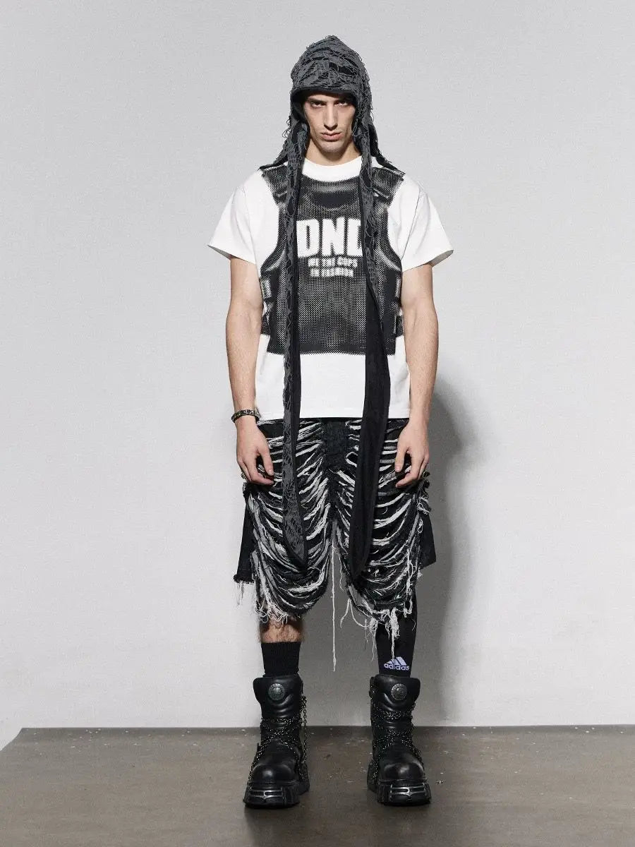 Streetwear Y2K Vintage High Waist Black Denim Jorts