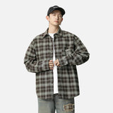 American Embroidered Checkered Button-Down Shirt