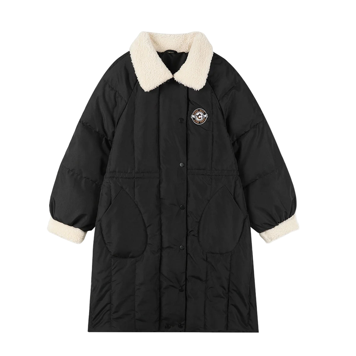 Notched Collar Academic Long Coat