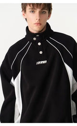 Y2K Streetwear High Collar Casual Long Sleeve Sweatshirt