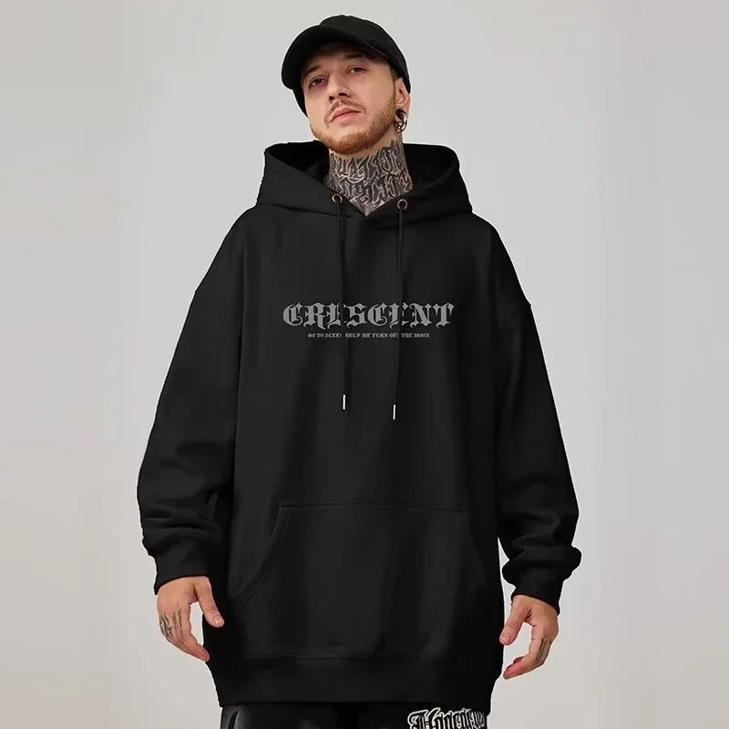 Y2K Crescent Moon Gothic Hoodie