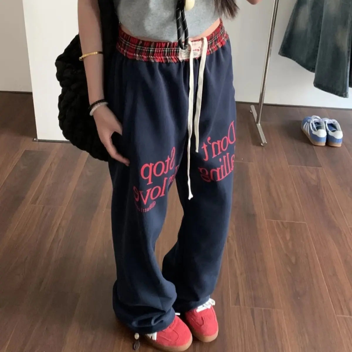 Y2k Plaid Cool Hip Hop Sport Sweatpants