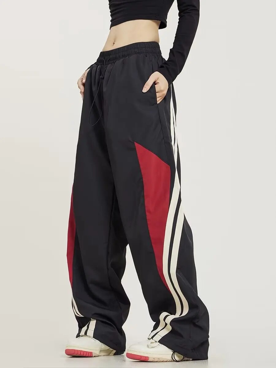 Y2K Oversize-Jogginghose mit Streifen