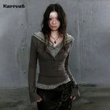 Grunge Aesthetics Hooded Vintage Hoodie