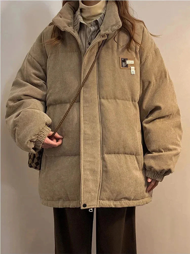 厚手レトロコーデュロイオーバーサイズパーカーズジャケット