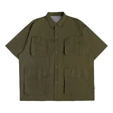 Chemise courte noire japonaise de travail