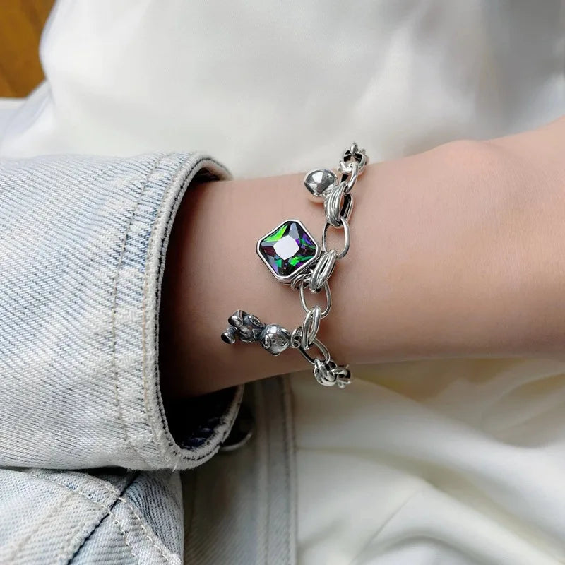 Lucky Cute Bear Geometric Square Bracelet