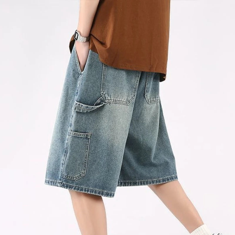 Denim Oversized Streetwear Jorts