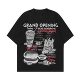 Vintage American Retro Hand-Drawn Short-Sleeve T-Shirt