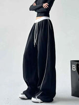 Lässige Oversize-Jogginghose im japanischen Stil mit elastischem Bund