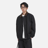 Streetwear Loose Solid Color Lapel Jacket
