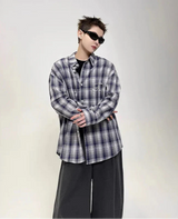 Premium Y2K Oversized Casual Streifenhemd mit Knöpfen