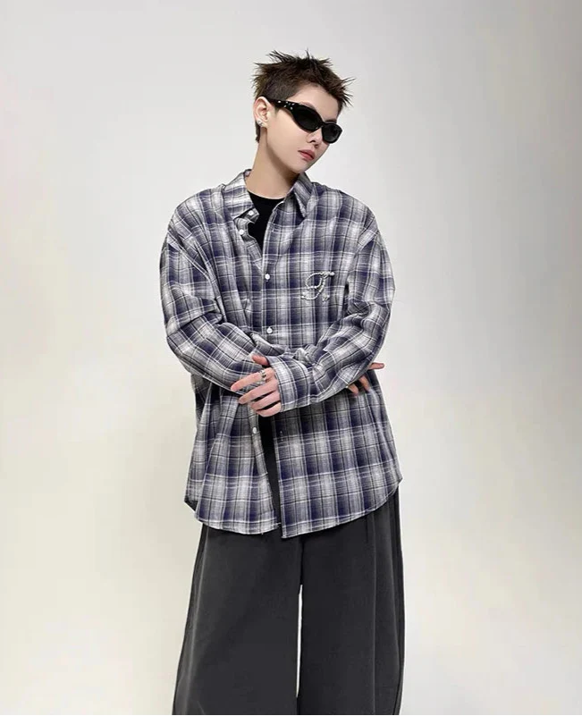 Premium Y2K Oversized Casual Streifenhemd mit Knöpfen