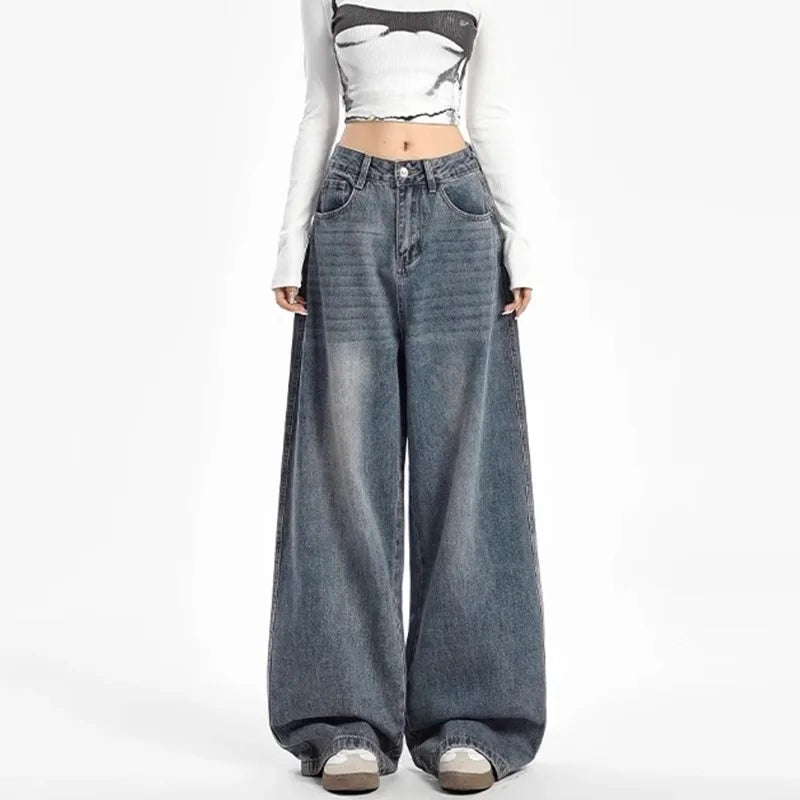 Women Vintage Aesthetic Spring Casual Jeans
