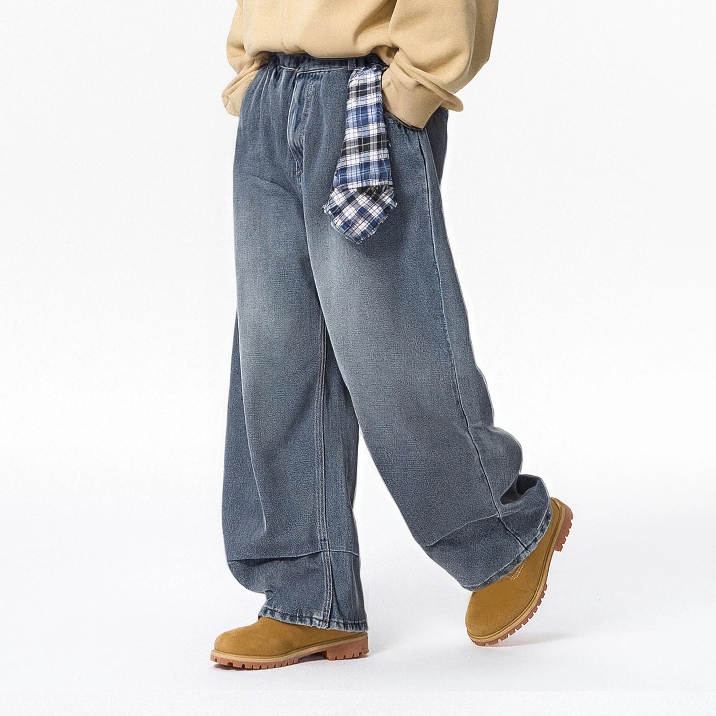 Detachable Scarf Vintage Men’s Jeans