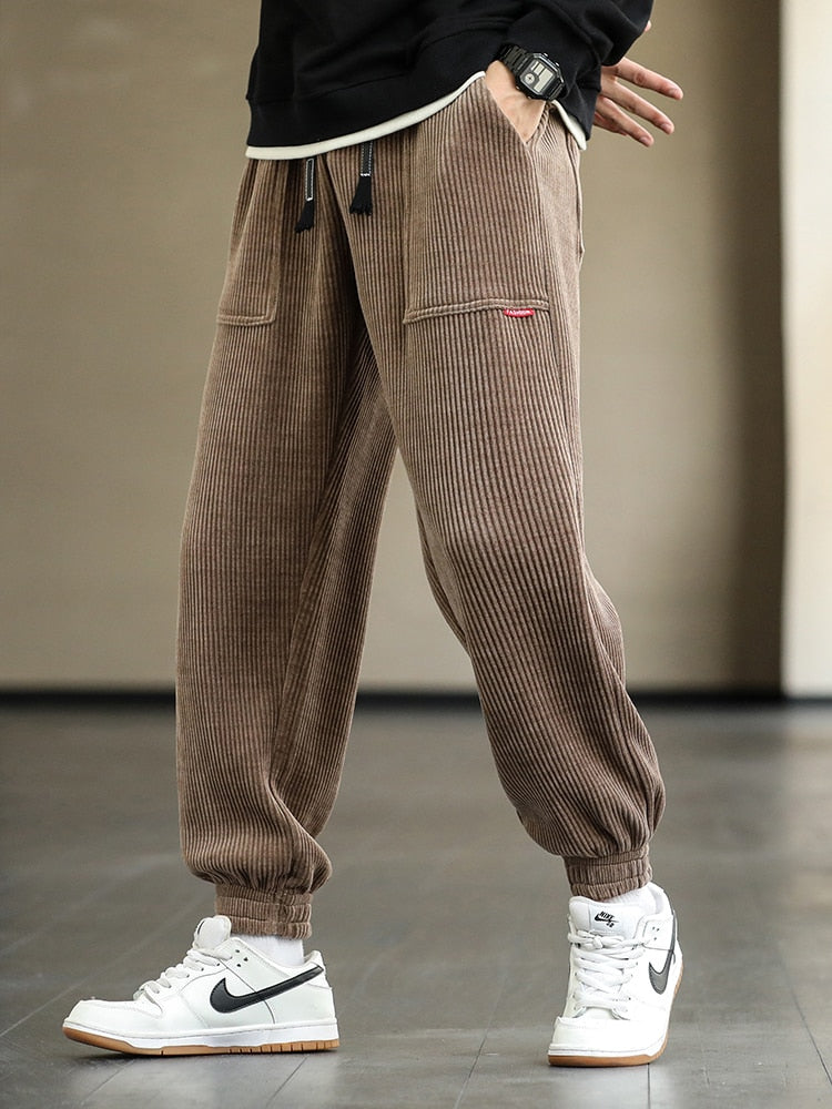 Blanko-Sweatpants mit weitem Bein und Kordelzug