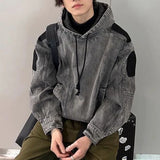 Vintage Japanese Style Denim Hoodie