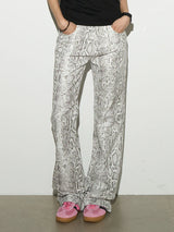 Colorblock High Waist Patchwork Wide Pants