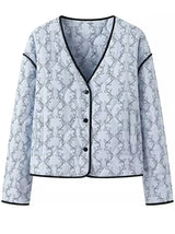 Damen Boho-Steppjacke mit Blumenmuster