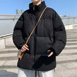 Warmer, winddichter Fleece-Daunenmantel im japanischen Stil