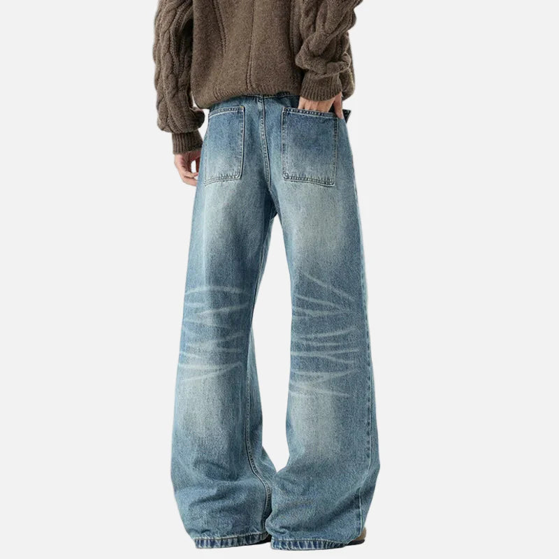 Elevated Retro Straight Fit Denim Jeans