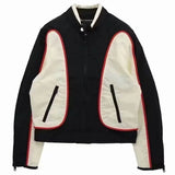 Irregular Patchwork Classic Style Motorcycle Leather Jacket