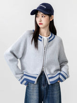 Bequemer, kuscheliger Streifen-Cardigan für Damen im Streetwear-Stil