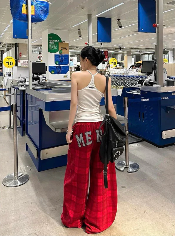 Y2K Chic American Style Star Graffiti Wide Leg Jogger