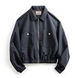 Veste de baseball ample et décontractée pour femme