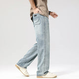 Y2K Trendy Loose Fit Jeans mit elastischem Bund