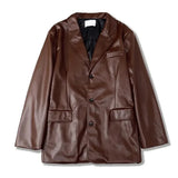Men Youthful Grunge Moto PU Leather Jacket