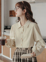 Elegante Vintage-Bluse mit Puffärmeln