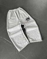 Jogginghose mit Camouflage-Muster, grau, bestickt