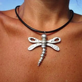 Dragonfly Metal Pendant Bohemian Choker Necklace