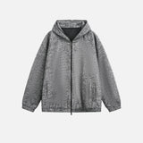 Lässiger Oversize-Stil Mohair-Mischjacke