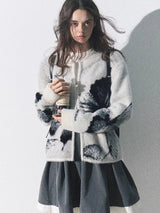 Vielseitiger, figurformender Cardigan mit Schmetterlingsmuster
