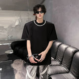 Vintage Oversized Loose Chain Shoulder Pad T-Shirt