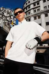 High Collar Urban Zip T-Shirt