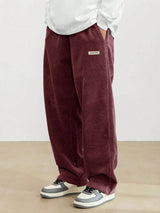 Trendy Corduroy Wide Leg Casual Pants