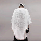 T-shirt hip-hop en daim gaufré