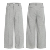 American Style Simple Solid Color Wide Leg Sweatpants