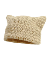 Cute Cat Ears Striped Beanie