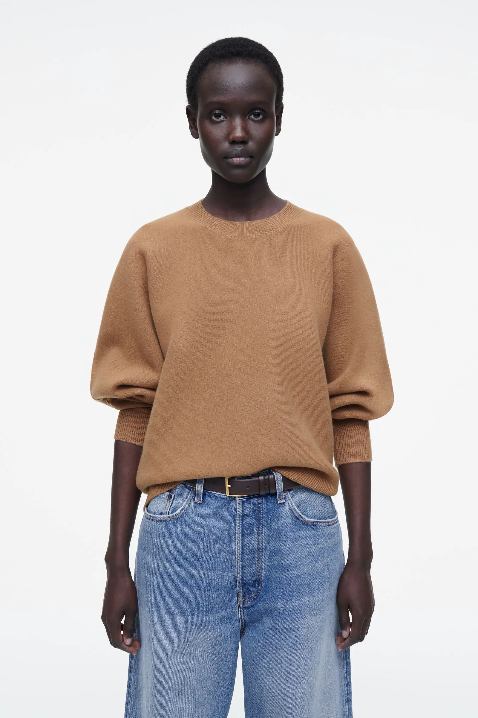 Ethereal Spring Style Reversible Crew Neck Sweater