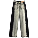 Herbstliche koreanische Jeans im großen Retro-Baggy-Stil