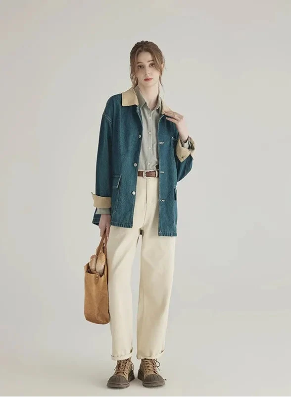 High End American Style Retro Denim Jacket