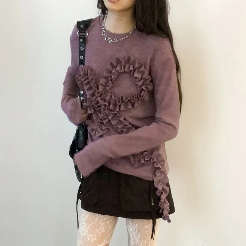 Stricktop im Vintage-Grunge-Stil