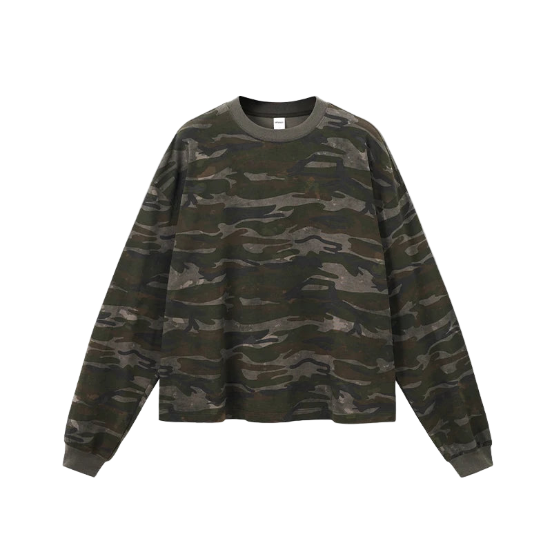 Camo Boxy Long Sleeve Tee