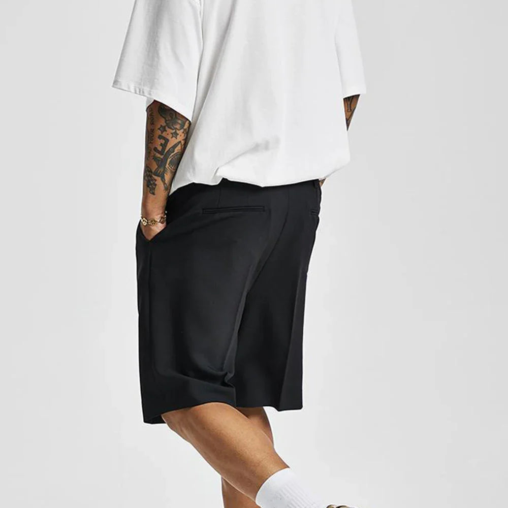Cool Black Summer Chic Solid Short