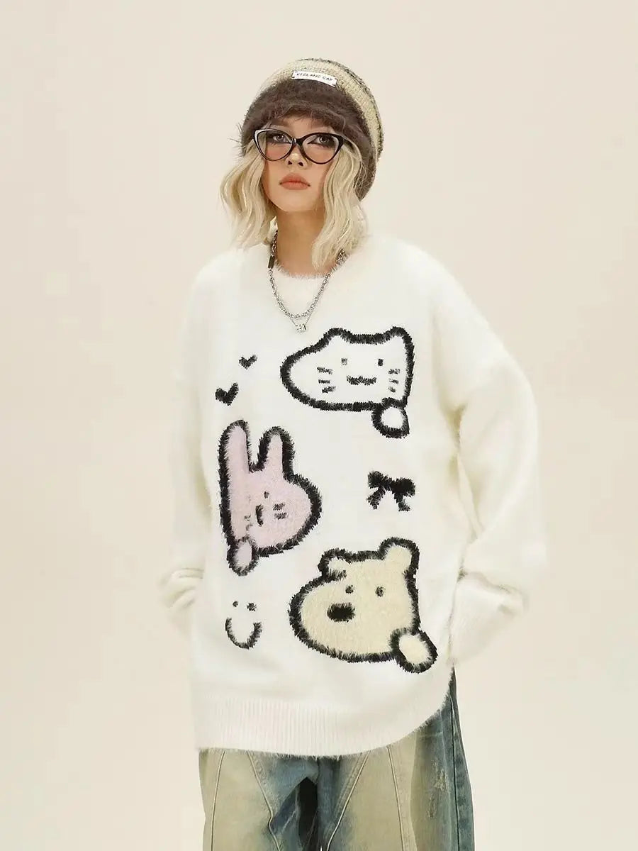 Cute Kawaii Knitted Long Sleeve Sweater
